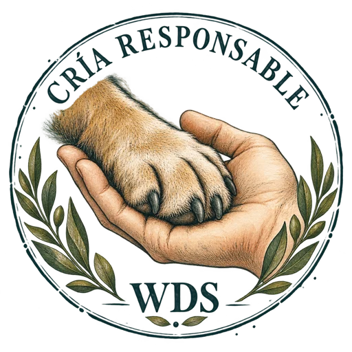 Cría responsable · WDS. Ilustración de una mano cuidando una pata.